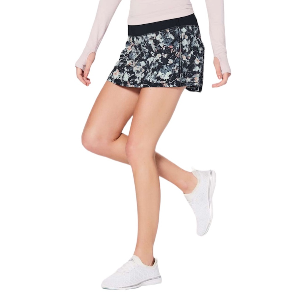 LULULEMON Spring Bloom Black Pace Rival Skort 4